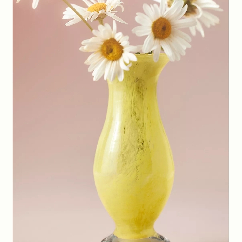 Yellow Glass Vase